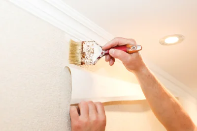 Pose de papier peint à Rye — revêtements muraux et toiles de verre